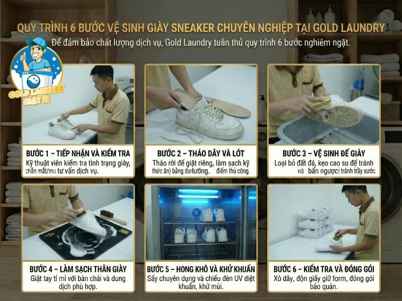 Quy trình vệ sinh giày Sneaker
