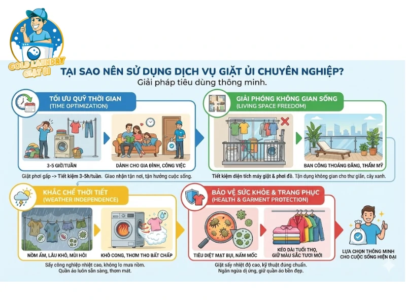 Tại sao nên sử dụng dịch vụ giặt ủi chuyên nghiệp