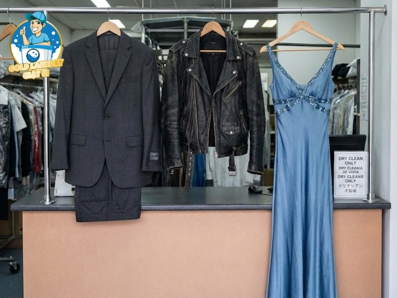 Các loại quần áo phổ biến cần giặt khô: Vest, Áo da, Váy dạ hội