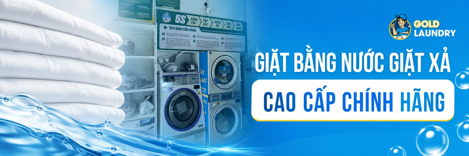 Nước giặt xả sử dụng tại Gold Laundry Quy Nhơn